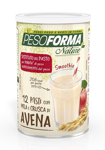 PESOFORMA NATURE SMOOTHIE MELA E CRUSCA AVENA 12 PASTI 420 G - Farmacianumberone.it