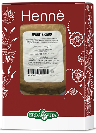 HENNE COLORANTE CAPELLI BIONDO 100 G - Farmacianumberone.it