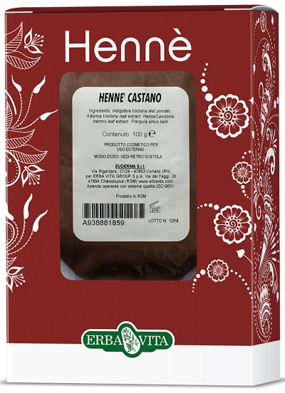 HENNE COLORANTE CAPELLI CASTANO 100 G - Farmacianumberone.it