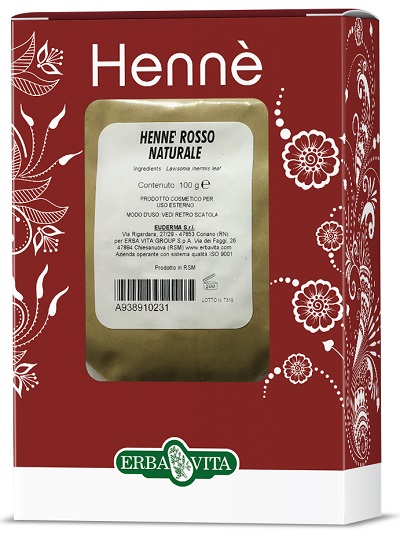 HENNE COLORANTE CAPELLI ROSSO NATURALE 100 G - Farmacianumberone.it