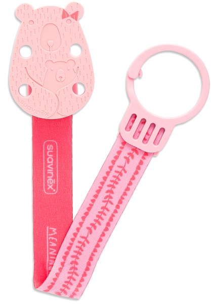 SUAVINEX ML CLIP ORSETTO IN TESSUTO ROSA - Farmacianumberone.it
