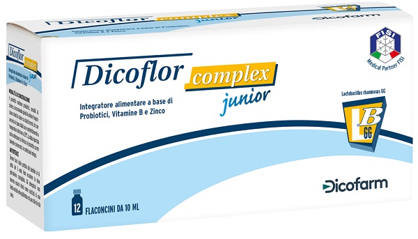 DICOFLOR COMPLEX JUNIOR 12 FLACONI DA 10 ML - Farmacianumberone.it