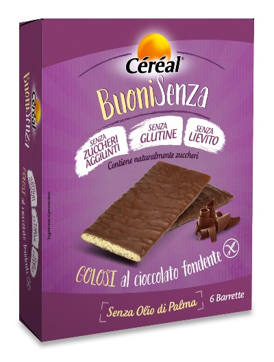 CEREAL BUONI SENZA GOLOSI CIOCCOLATO FONDENTE 6 X 17 G - Farmacianumberone.it