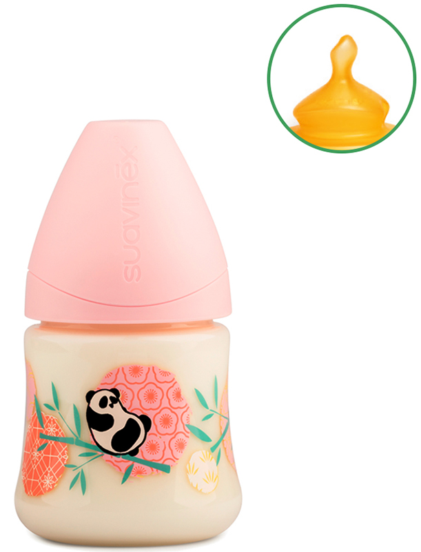 SUAVINEX PANDA BIBERON DA 150ML ANATOMICO S ROSA - Farmacianumberone.it