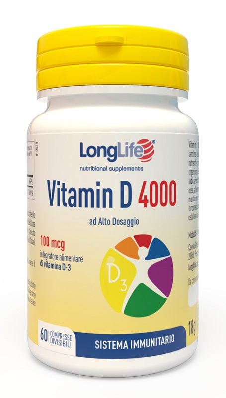 LONGLIFE VITAMIN D 4000UI 60 COMPRESSE - Farmacianumberone.it