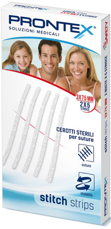 PRONTEX STITCH STRIPS 3X75 10 PEZZI - Farmacianumberone.it