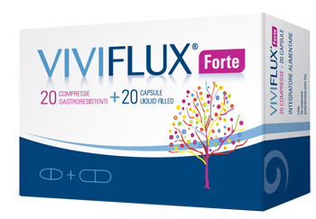 VIVIFLUX FORTE 20 COMPRESSE GASTRORESISTENTI + 20 CAPSULE LIQUID FILLER - Farmacianumberone.it