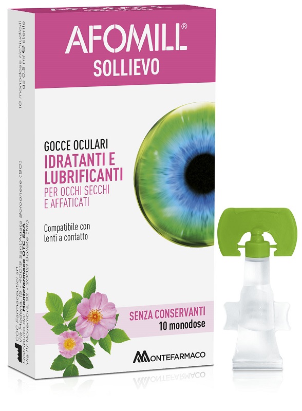 AFOMILL SOLLIEVO GOCCE OCULARI OCCHI 10 FIALE DA 0,5 ML - Farmacianumberone.it