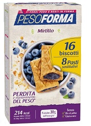 PESOFORMA BISCOTTI MIRTILLI 8 PASTI 16 BISCOTTI - Farmacianumberone.it