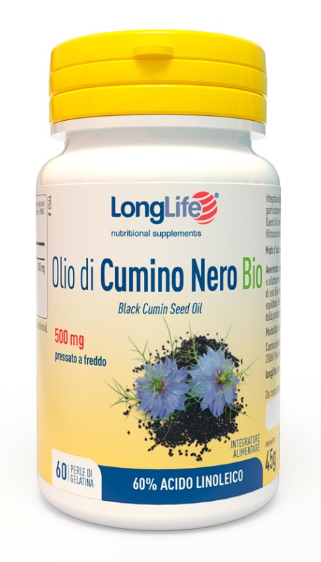 LONGLIFE OLIO DI CUMINO NERO BIO 60 PERLE IN GELATINA - Farmacianumberone.it