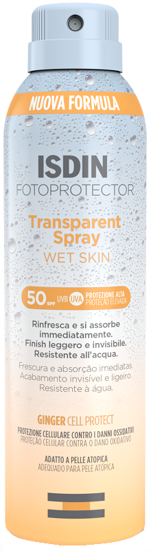 FOTOPROTECTOR TRANSPARENT WET SKIN SPRAY 50+ 250 ML - Farmacianumberone.it