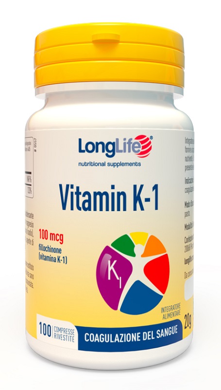 LONGLIFE VITAMIN K 100MCG 100 COMPRESSE RIVESTITE - Farmacianumberone.it