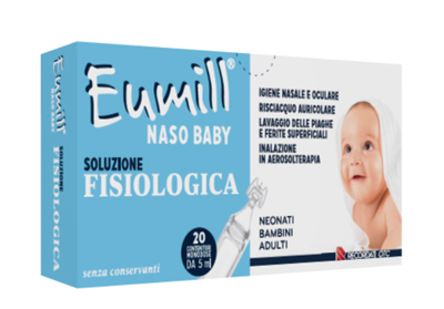 EUMILL NASO BABY SOLUZIONE FISIOLOGICA 20 CONTENITORI MONODOSE 5 ML - Farmacianumberone.it