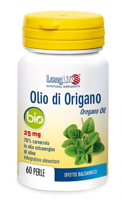 LONGLIFE OLIO ORIGANO BIO 60 PERLE DI GELATINA - Farmacianumberone.it