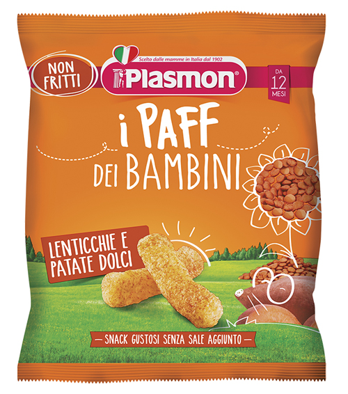 PLASMON DRY SNACK PAFF LENTICCHIE-PATATA DOLCE 15 G - Farmacianumberone.it