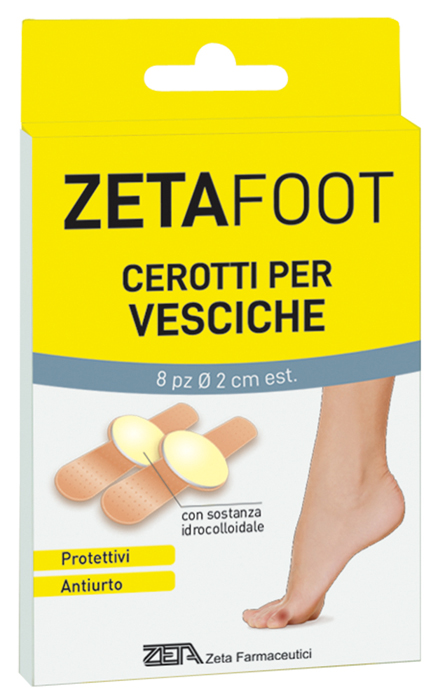 ZETAFOOT CEROTTO IDROCOLLOIDALE VESCICHE 8 PEZZI - Farmacianumberone.it