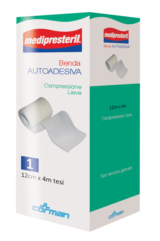 MEDIPRESTERIL BENDA AUTOADESIVA 12X400 CM 1 PEZZO - Farmacianumberone.it