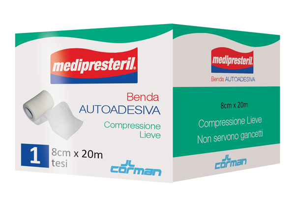 MEDIPRESTERIL BENDA AUTOADESIVA 8X2000 CM 1 PEZZO - Farmacianumberone.it