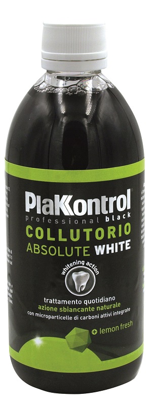 PLAKKONTROL ABSOLUTE WHITE COLLUTORIO BLACK 500 ML - Farmacianumberone.it
