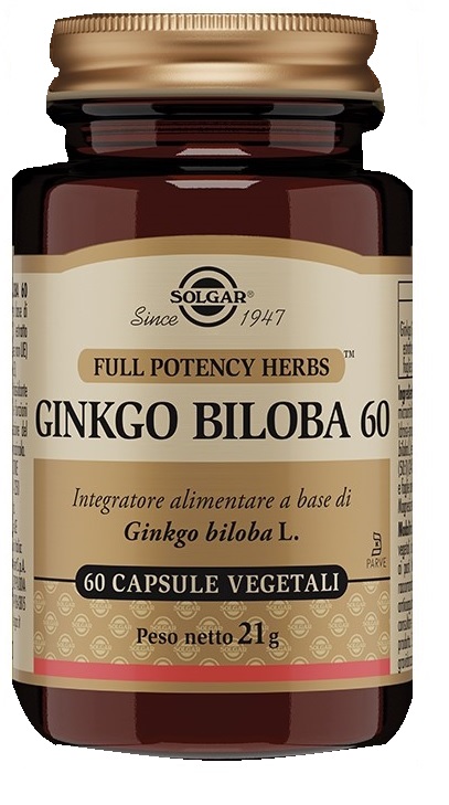 GINKGO BILOBA 60 60 CAPSULE VEGETALI - Farmacianumberone.it