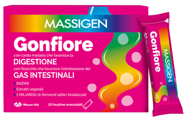 MASSIGEN GONFIORE 20 BUSTINE OROSOLUBILI - Farmacianumberone.it