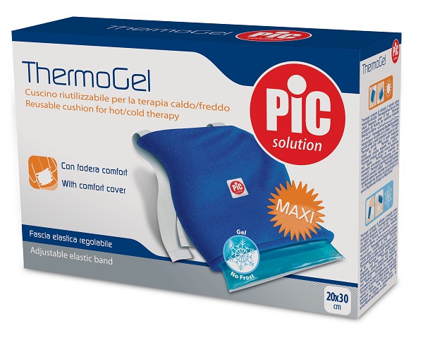 CUSCINO THERMOGEL RIUTILIZZABILE PER TERAPIA CALDO FREDDO CM 20X30 CON FODERA FASCIA ELASTICA ITC - Farmacianumberone.it