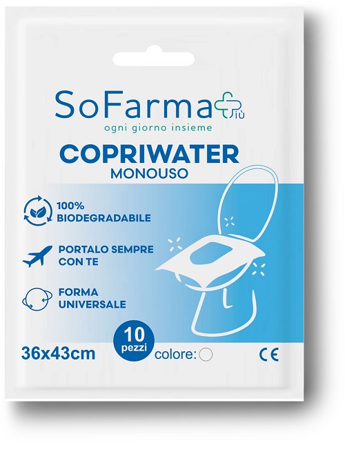 COPRIWATER MONOUSO 10 PEZZI SOFARMAPIU' - Farmacianumberone.it