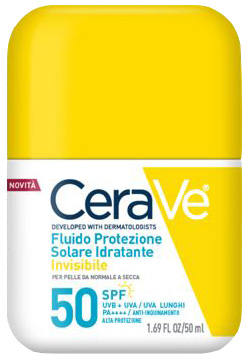CERAVE FLUIDO PROTEZIONE SOLARE IDRATANTE INVISIBILE SPF50 50 ML - Farmacianumberone.it