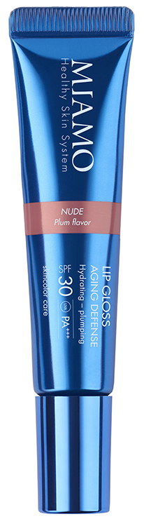MIAMO SKINCOLOR CARE LIP GLOSS AGING DEFENSE SPF 30+ NUDE PLUM FLAVOR 15 ML - Farmacianumberone.it