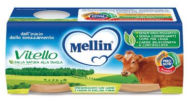 MELLIN OMOGENEIZZATO VITELLO 2 X 120 G - Farmacianumberone.it