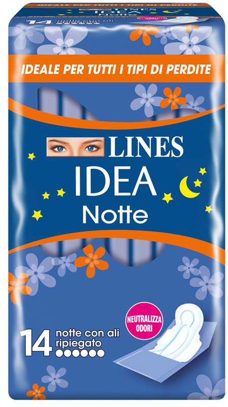LINES IDEA NOTTE CON ALI RIPIEGATE 14 PEZZI - Farmacianumberone.it