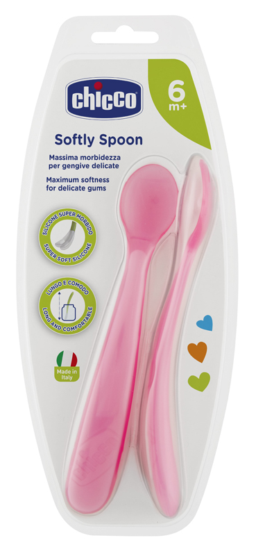CHICCO CUCCHIAIO SILICONE FEMMINILE BI PACK 6M+ - Farmacianumberone.it