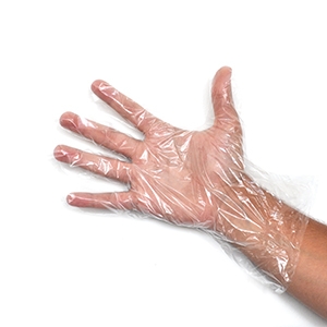 GUANTO MONOUSO IN POLIETILENE BASSA DENSITA' 100 PEZZI ARTICOLO PE SM - Farmacianumberone.it