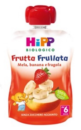 HIPP BIO FRUTTA FRULLATA MELA BANANA FRAGOLA 90 G - Farmacianumberone.it