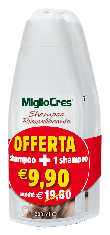 MIGLIOCRES BIPACK SHAMPOO RIEQUILIBRANTE 200 ML - Farmacianumberone.it