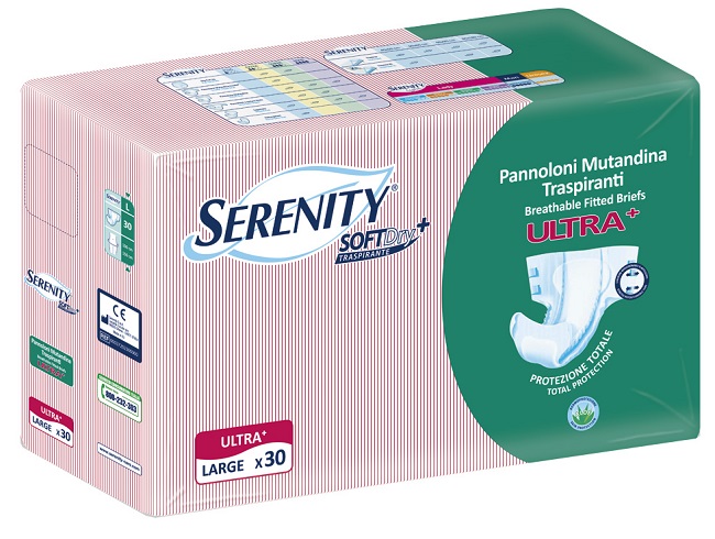 PANNOLONE A MUTANDINA SERENITY FITTED ULTRA + ALOE L 30 PEZZI - Farmacianumberone.it