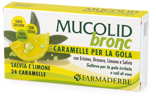 MUCOLID BRONC SALVIA & LIMONE 24 CARAMELLE - Farmacianumberone.it