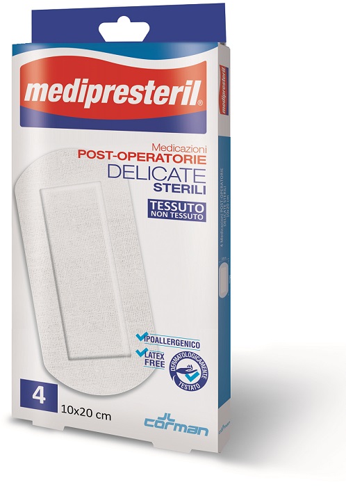 MEDICAZIONE POST OPERATORIA MEDIPRESTERIL DELICATA TNT 10X20CM 5 PEZZI - Farmacianumberone.it