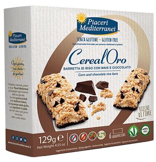 PIACERI MEDITERRANEI BARRETTA DI RISO CON MAIS E CIOCCOLATO 129 G - Farmacianumberone.it