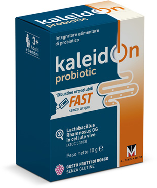 KALEIDON PROBIOTIC FAST FRUTTI DI BOSCO 10 BUSTE OROSOLUBILI - Farmacianumberone.it