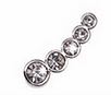ORECCHINO POST FORATURA EAR-CUFF 5 CRYSTALS ARTICOLO BJT952 - Farmacianumberone.it