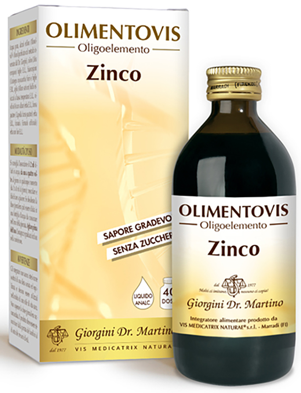OLIMENTOVIS OLIGOELEMENTO ZINCO LIQUIDO ANALCOLICO SENZA ZUCCHERI 200 ML 40 DOSI - Farmacianumberone.it