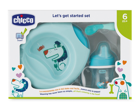 CHICCO SET PAPPA 6 MESI+ AZZURRO - Farmacianumberone.it