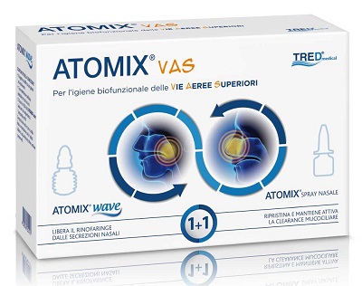 ATOMIX VAS KIT PER IGIENE FUNZIONALE DELLE VIE AEREE SUPERIORI ATOMIC WAVE + SPRAY - Farmacianumberone.it