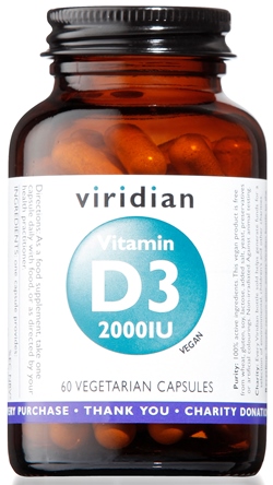 VIRIDIAN VITAMIN D3 2000IU 60CPS - Farmacianumberone.it