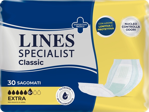 PANNOLONE LINES SPECIALIST CLASSIC SAGOMATO EXTRA 30 PEZZI - Farmacianumberone.it
