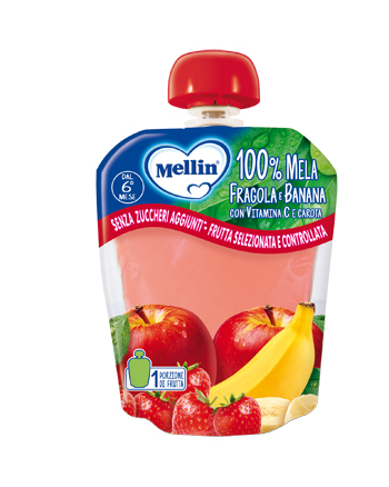 MELLIN POUCH MELA/FRAGOLA/BANANA 90 G - Farmacianumberone.it