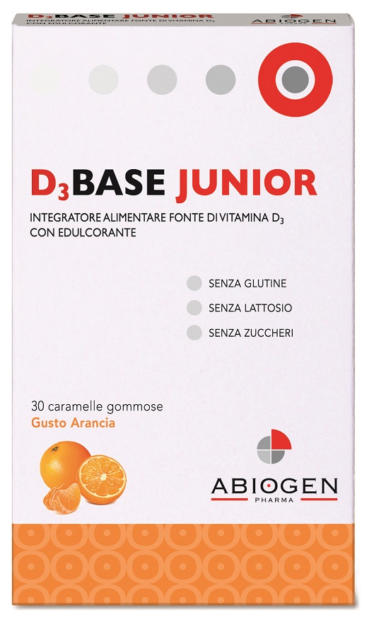 D3BASE JUNIOR 30 CARAMELLE GOMMOSE ARANCIA - Farmacianumberone.it