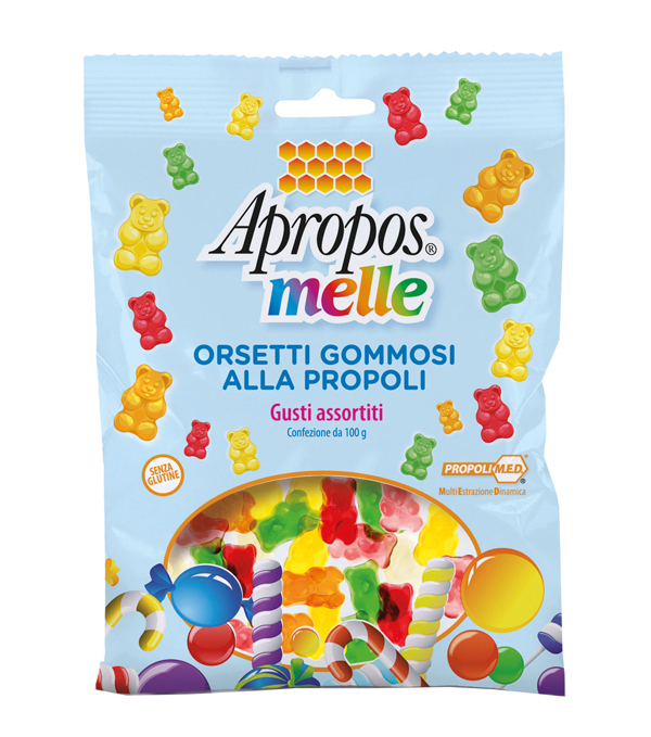 APROPOS MELLE ORSETTI GOMMOSI ALLA PROPOLI GUSTI ASSORTITI 100 G - Farmacianumberone.it