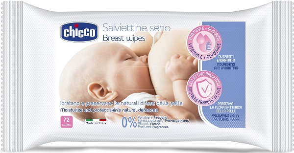 CHICCO SALVIETTE DETERGENTI PER IL SENO 72 PEZZI - Farmacianumberone.it